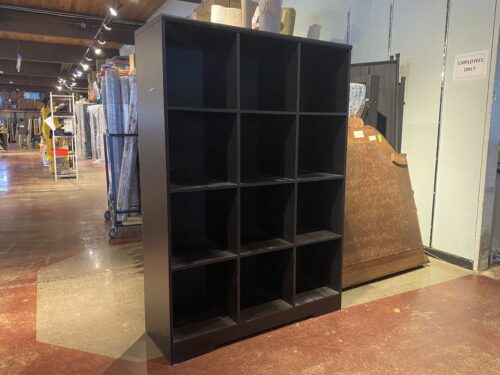 Black 12-Cubby Storage Shelf