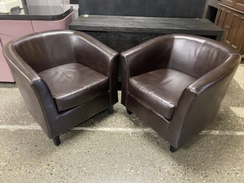 Chocolate Barrel Back Armchair (Set of 2)