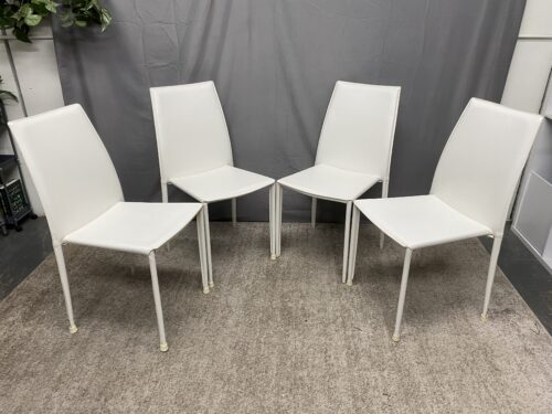 White Fully Upholstered Side Chair (Set of 4)