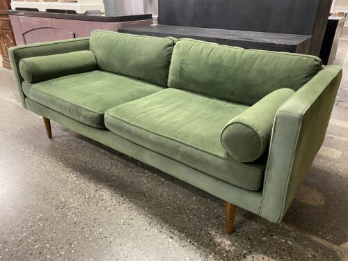 WEST ELM  Dennes Emerald MCM Style Sofa