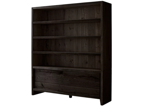 RESTORATION HARDWARE Wyeth Black Oak Open Sideboard & Hutch