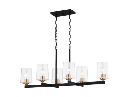 NEW! QUOIZEL Whitlock 6-Light Modern Linear Chandelier