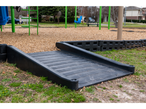 ACTION PLAY SYSTEMS 12" Plastic Playground and Garden Border with ADA Accessible Half Ramp