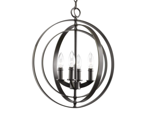 NEW! PROGRESS LIGHTING Equinox Collection Foyer Pendant in Antique Bronze Model #650050