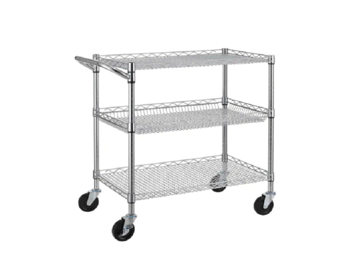 FINNHOMY 3 Tier Metal Utility Rolling Cart