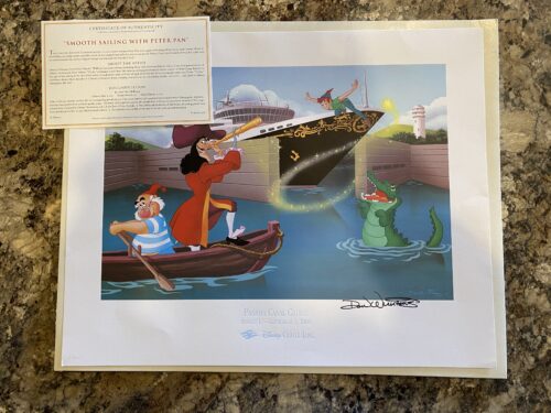 Signed Don "Ducky" Williams "Smooth Sailing with Peter Pan" Lithograph