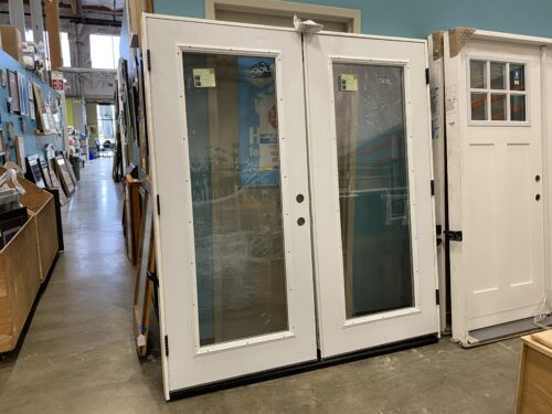 NEW! JELDWEN S-2500 White Steel Double Patio Door