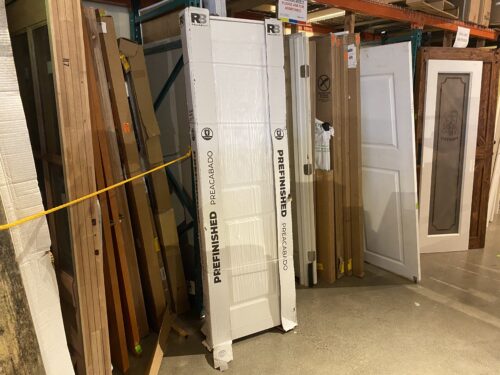 NEW! RELIABILT White 2-Panel Square Top Smooth Molded Pre-Hung Door