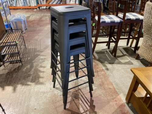 Stackable Metal Bar Stools (Set Of 4)