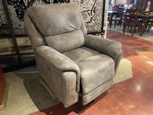 Soft Grey Upholstered Rocking Chair
