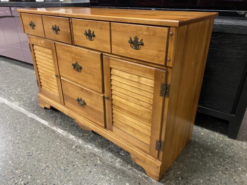 C.B. ATKINS CO. Light Brown Sideboard w/ Slatted Doors