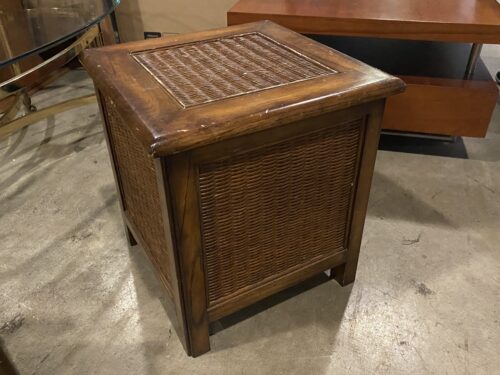Square Woven Panel Storage Chest