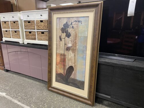 Large Geometric Abstract Orchid Framed Print