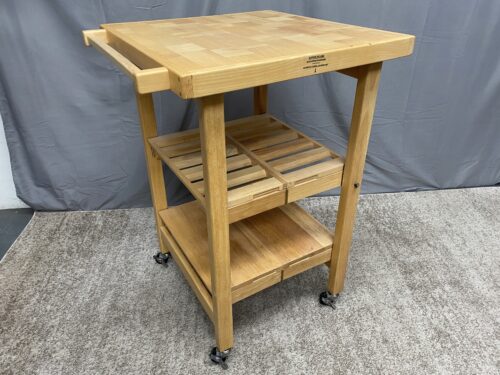 Wooden Rolling Folding Kitchen Island Cart
