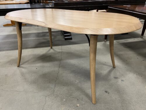 WHALEN FURNITURE Natural Oak MCM Style Oval Dining Table