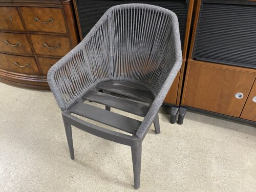 Grey Woven Outdoor Metal Chair