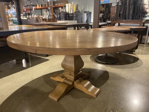 COASTER Round Wooden Table with Pedestal Base
