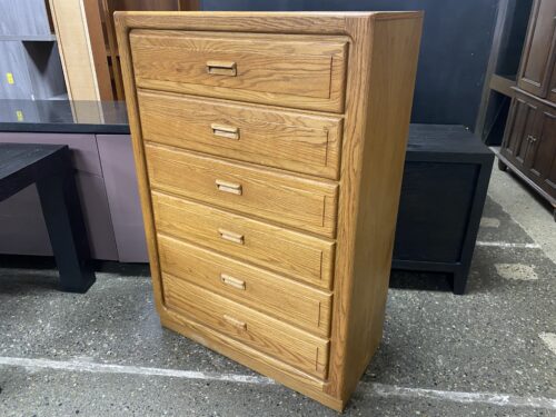 STANLEY Natural Finish 6-Drawer Tall Dresser