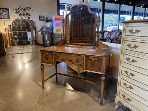 Antique Art Deco Dressing Table with Mirror