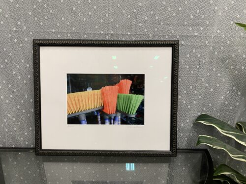 Decorative Framed Art Photo Print "Brooms"