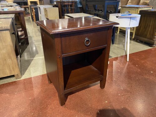 Mahogany Nightstand with Single Drawer