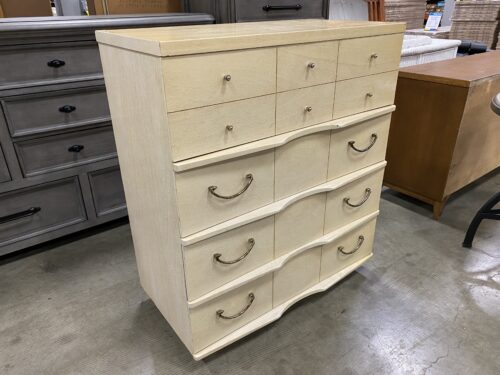 KENT-COFFEY  Vintage Pilot Series Goat Skin Style 4 Drawer Dresser with Swing Pulls