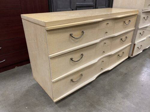 KENT-COFFEY  Vintage Pilot Series Goat Skin Style 6 Drawer Dresser with Swing Pulls