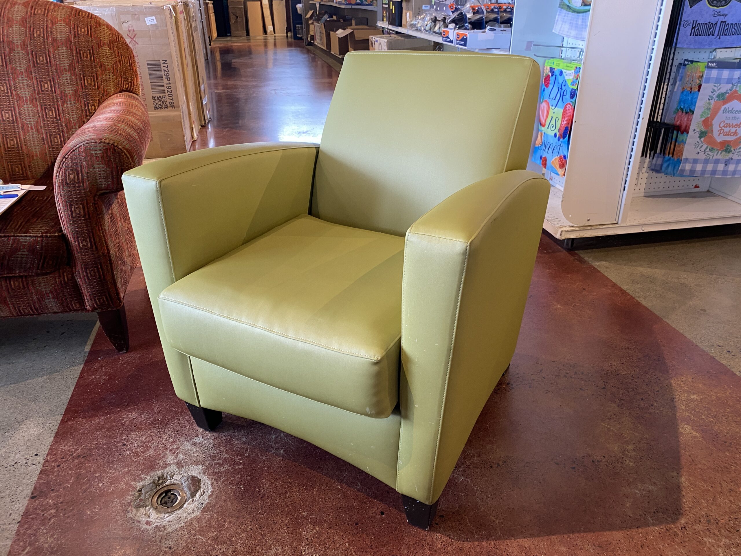 Lime Green Smooth Accent Chair