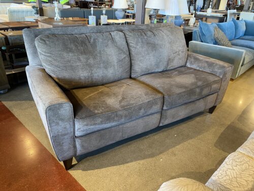 Brown Power Reclining Sofa with Attached Back Cushions