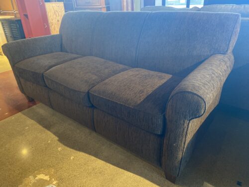 FLEXSTEEL Dana Brown Sofa With Rolled Arms