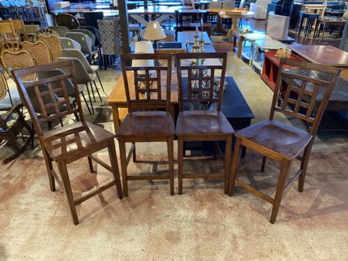 9-Pane Open Trellis Backrest Chairs (Set of 4)