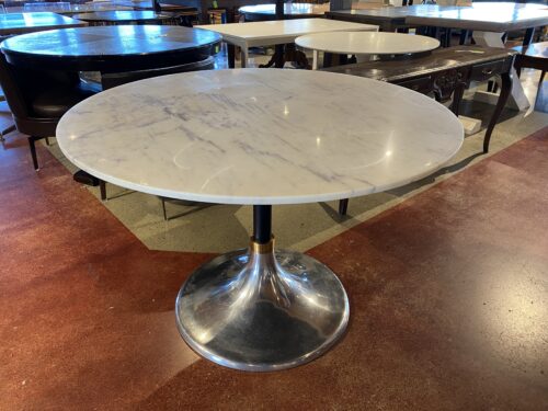 Solid Marble Top 44" Dining Table