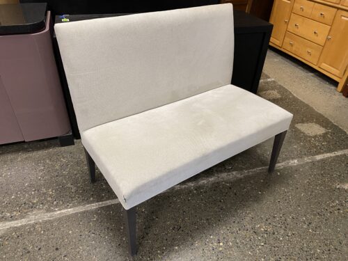 CRATE & BARREL Off White Herringbone Dining Bench