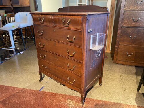 Vintage 6-Drawer Dresser On Wheels