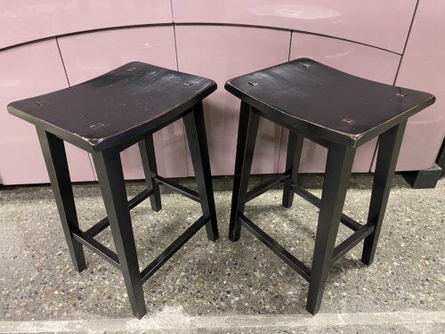 PIER 1 Black Backless Counter Stool (Set of 2)
