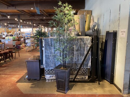 Artificial Black Bamboo Tree With Rustic Planter Pot