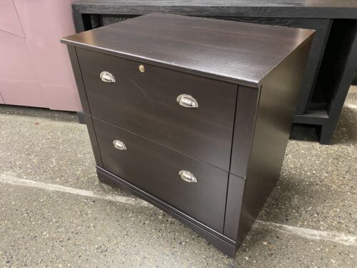 Espresso Finish 2-Drawer Filing Cabinet