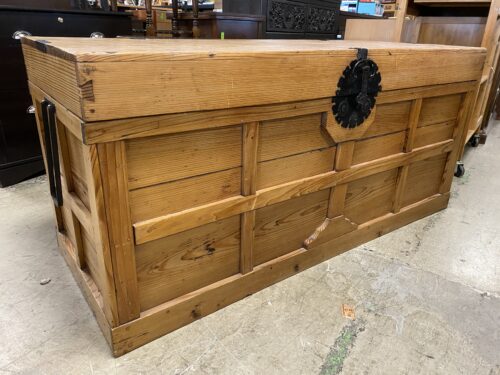 Large Rustic Wooden Chest