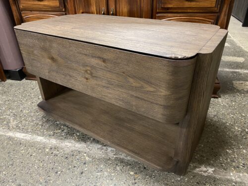 RESTORATION HARDWARE Brioni Rustic Brown Oak Open Nightstand