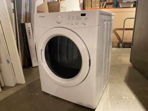 FRIGIDAIRE  Gas Powered Front Loading White Dryer with Viewing Window