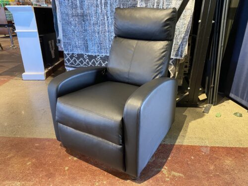 Black Leather Manual Reclining Massage Chair