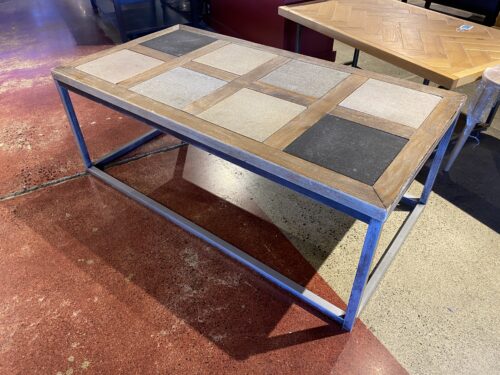 ASHLEY Tile Top Coffee Table with Metal Base