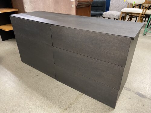 Grey Minimalist 6-Drawer Low Dresser