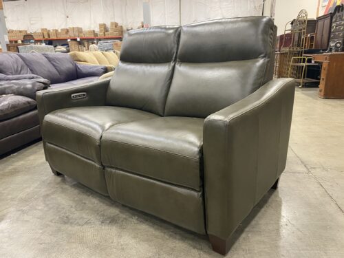 Mossy Green Power Dual Recline Loveseat with USB Port