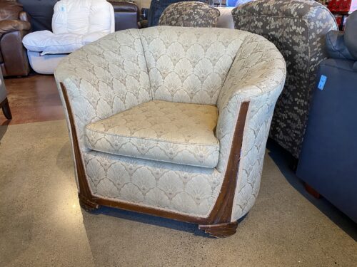 Art Deco Style Barrel Back Accent Chair