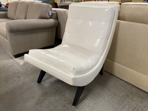Modern White Tufted Accent Chair
