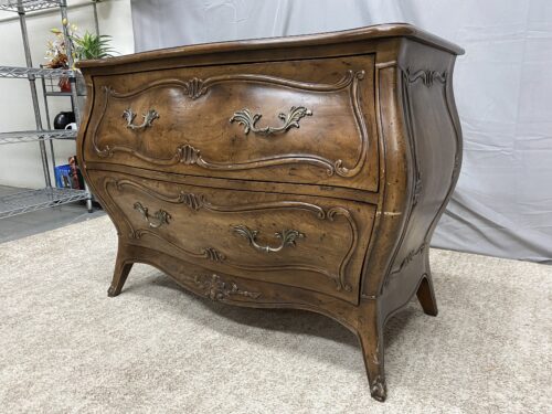 HENREDON Vintage Folio 10  French Provincial 2-Drawer Bombe Chest