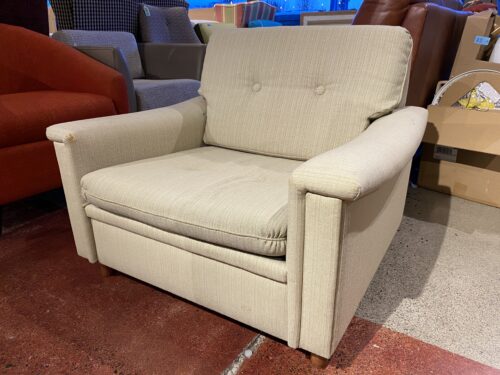 Vintage Mid-Century Modern Lime Green Club Armchair