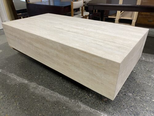 RESTORATION HARDWARE Rocco Travertine Rectangular Coffee Table