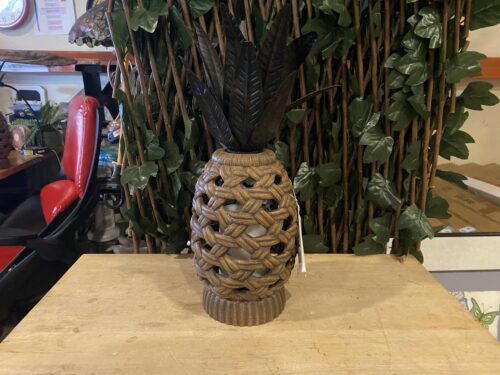 STYLE SELECTIONS  Bronze Pineapple LED Candle Statue